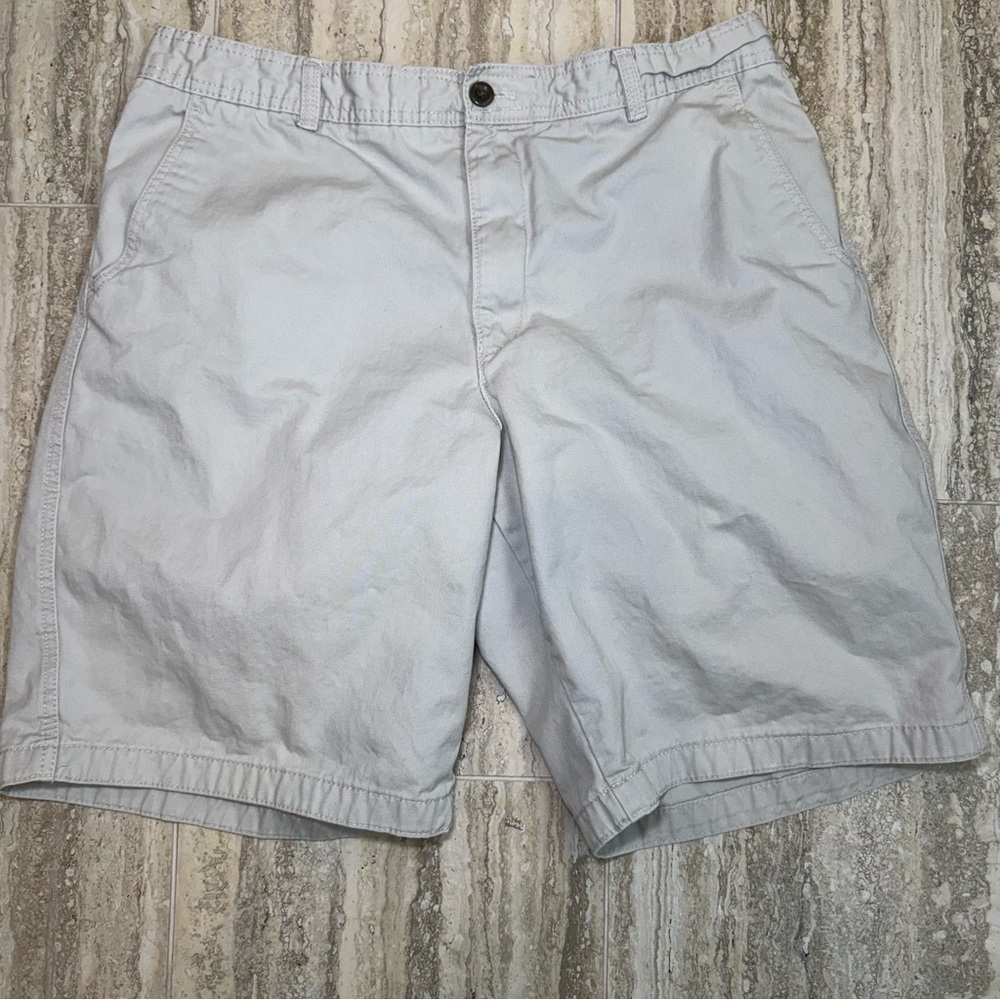 Timberland Men's Flat Front Light Tan Stone Cotton Hiking Shorts Size 38 waist - Picture 1 of 6